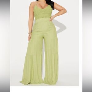 Chic Lime Green Halter Jumpsuit